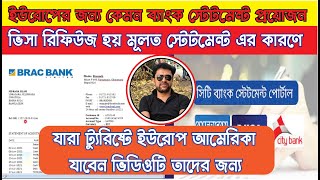 ইউরোপে যাওয়ার জন্য কেমন ব্যাং ক ষ্ট্যাটমেন্ট প্রয়োজন ! যাওয়ার আগে যানতে হবে।