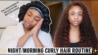 MORNING/NIGHT CURLY HAIR ROUTINE | Risha Tonae'