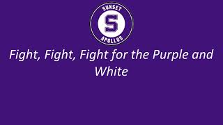 Sunset High School's (WSU) Fight Song, "Fight, Fight, Fight for the Purple and White" (Oregon)