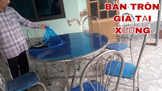 Bác khách cảm thấy TUYỆT VỜI khi mua được bộ bàn ăn inox