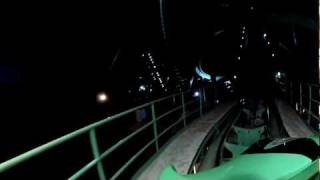 Six Flags Magic Mountain - Riding Riddler's Revenge Roller Coaster