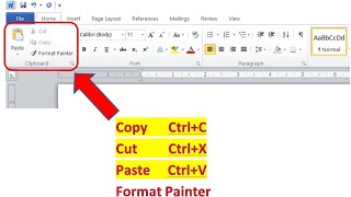 Use of Clipboard in MS Word 2010 Copy, Cut, Paste & Format Painter