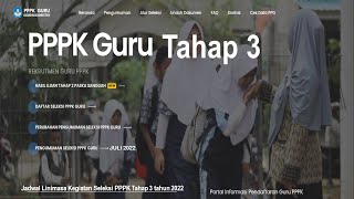 JADWAL PPPK TAHAP 3 TAHUN 2022