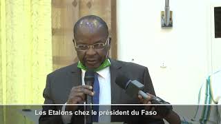 Les Etalons reçus par le président du Faso