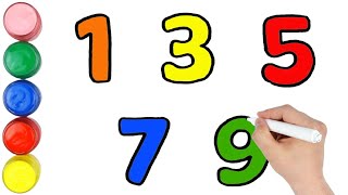 (Number Game) Learn Odd Numbers from 1 to 9 | Write and Colored Numbers | Counting Numbers for Kids