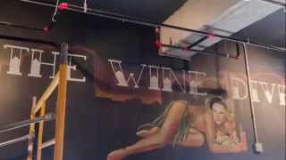 The Wine Dive 35-foot by 8-foot Chalk Painting Mural