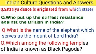 Indian Culture gk||Indian Quiz culture||Indian Geography Quiz in English