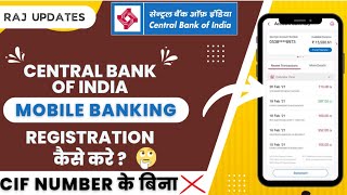 How To Register Mobile Banking Of Central Bank Of India @RAJUpdates