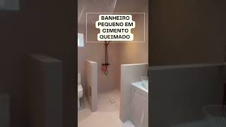 BANHEIRO  EM CIMENTO QUEIMADO #cimentoqueimado #acabamentodeluxo #antesedepois #arquitetura #limpeza