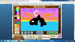 ANIMAL JAM ORCA SUNSET PIXEL SPEED ART!