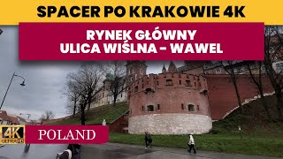 Spacer po Krakowie - Rynek Główny - Wiślna - Straszewskiego - Wawel - Walking Tour Krakow 4k 🚶‍♂️