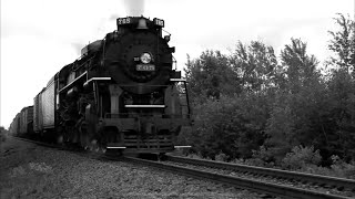 Steam Locomotive Nickel Plate Road #765 rolls a freight train on the C&O main