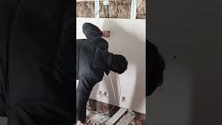 Ligações Elétricas no DRYWALL #shorts #short #viral #trending #lifehacks #drywall #obra #diy