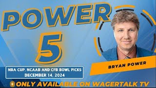 NBA Cup Picks | College Basketball Picks Today | CFB Bowl Predictions | Power 5 for 12/14/24