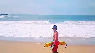 , 7/25/18 BIG WAVES @ THE WORLD FAMOUS "WEDGE", NEWPORT BEACH