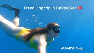 Freediving in Turkey, Kas. Mediterranean Sea 🌊 ALFAKSU Vlog.