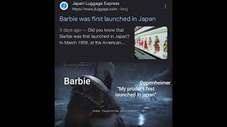 Oppenhaimer vs Barbie First Launched Japan #shortmemes #memes #meme #shorts #short