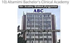 Altamimmi Bachelor's Clinical University, Bishkek,Kyrgyzstan admissions are opened in Kyrgyzstan