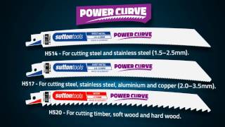 Sutton Pro Series Power Curve reciprocating saw blades