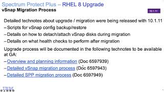 IBM Spectrum Protect Plus 10.1.11 vSnap Migration to RHEL 8 - Demo