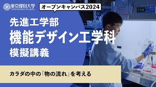 東京理科大学　オープンキャンパス2024　先進工学部　機能デザイン工学科　模擬講義