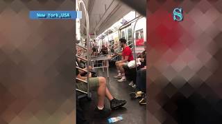 Video of people playing ping pong on the subway has New York Twitter very annoyed