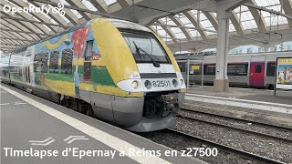 [TIMELAPSE] d'Epernay à Reims en z27500 TER Champagne-Ardenne avec @TC_Z2N