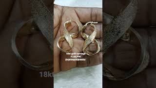 18karat gold earrings, available for next day delivery.