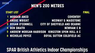 200m Mens Final Indoor at 2020 British Athletics Championship