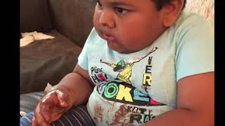 Funny Baby Eating Nutella