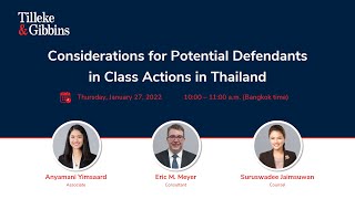 [EN] Considerations for Potential Defendants in Class Actions in Thailand