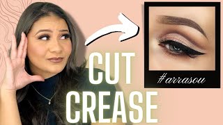 TUTORIAL maquiagem CUT CREASE aberto com DELINEADO