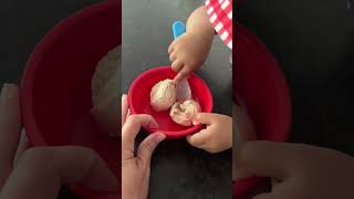 Strawberry ice cream #yummy #summer #icecream #homemade  #cool #dessert #toddlermom #momlife