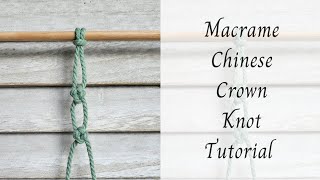 Macrame Chinese Crown Knot Tutorial