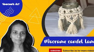 રીસાઈકલ કરો ખાલી કાંચની બરની।  macrame candle holder for party and festival