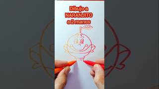 Dibujo a NARANJITO a 2 manos. #videoshorts #dibujo #art #drawing #naranjito #2hand #shorts #mundial