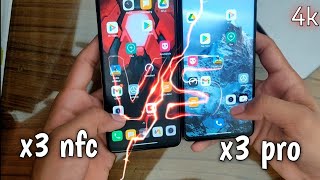 Poco x3 pro vs poco x3 nfc||4k