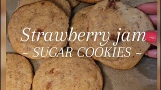 Strawberry jam sugar cookies