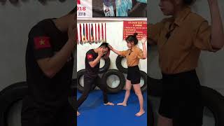 Tự Vệ Nữ Bị Kéo Tóc Tát #kungfu #tuve #vothuat #shorts