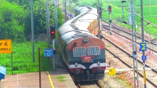 DEMU Train Arriving MEMU Train Departing from Morinda Junction | Passenger Train | Station Platform