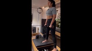 ACTRESS POONAM BAJWA's LATEST HOT  PILATS WORK OUT