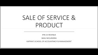 Combined Sale of Product & Service