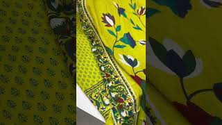 Cotton pure block print unstitched dress material #Ethnicbffs