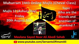 Majlis by Maulana Syed Noor Ali Abedi Sahab - Cheval Class Muhurram 1443 (Aug 2021) - Ashura Day