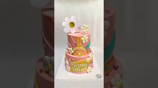 Pretty daisy themed cake 🌼 #shorts #shortvideo #shortsviral #short #shortsfeed #shortsvideo #cake