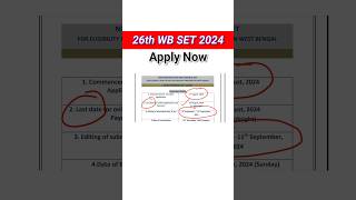 WB SET 2024 Application Form | wbset 2024 Form Fillup শুরু হল #wbset