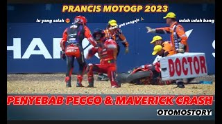 DETIK DETIK BAGNAIA DAN VINALES CRASH ⁉️ PRANCIS MOTOGP 2023