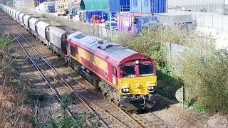 A couple of freights at 'The Bridge' Northenden jcn!