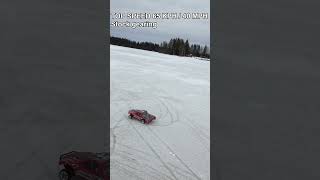 Maverick Strada SC brushless 3s flat out on frozen lake #shorts