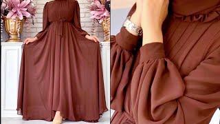 letast long dress design cutting and stitching